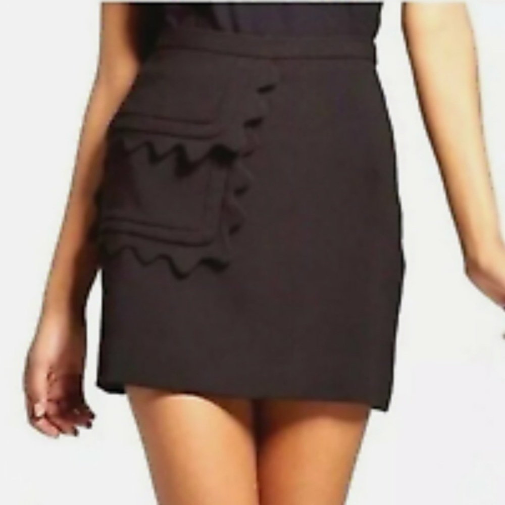 Victoria Beckham X Target Black Scalloped Pocket Mini Skirt